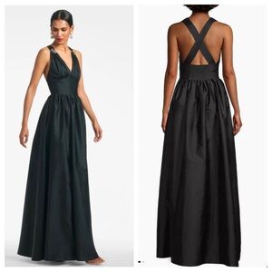 Sachin + Babi Black Cross-Back Maxi Dress Worn once!